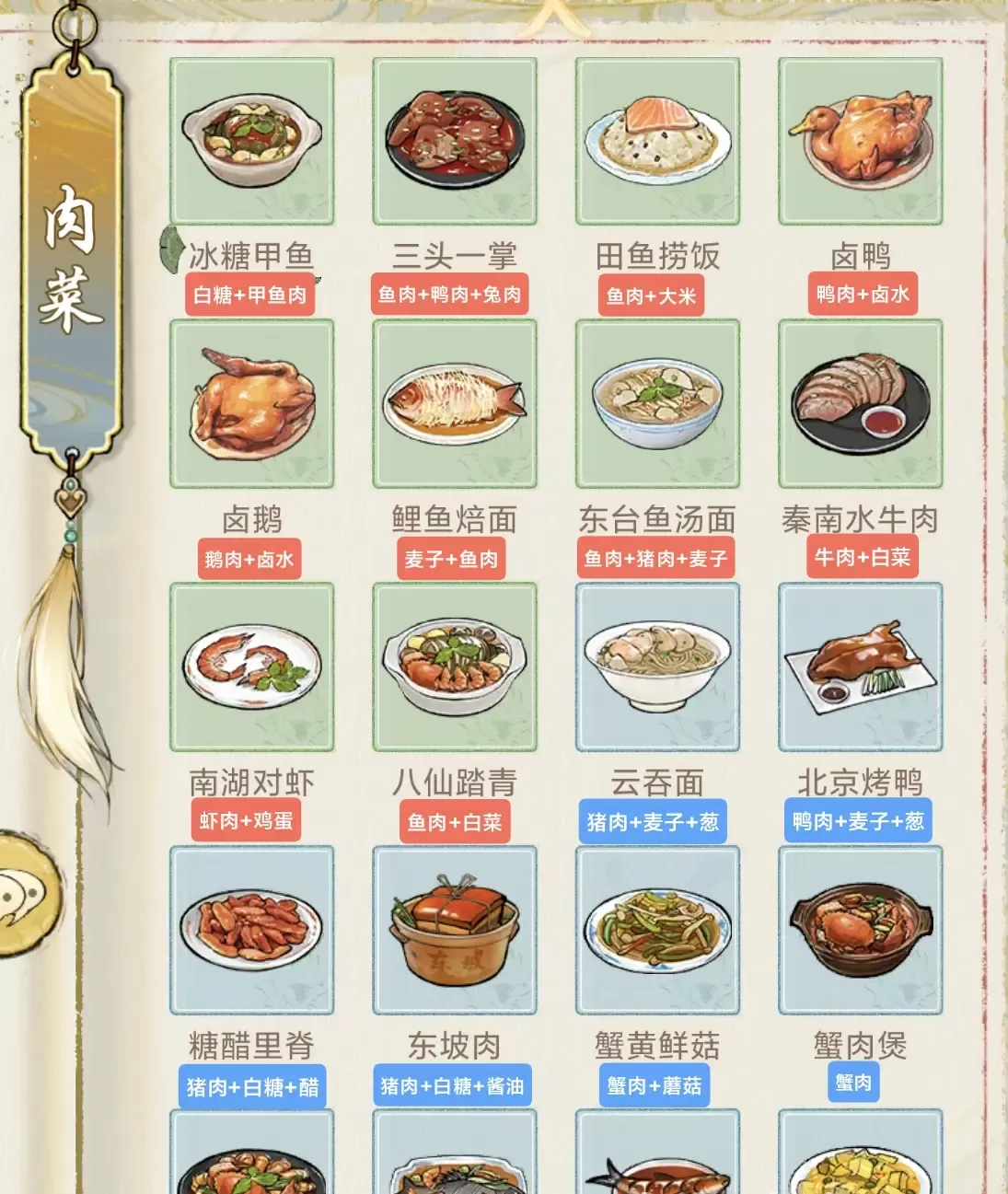 华夏千秋菜谱选择方案有哪些 华夏千秋菜谱选择建议
